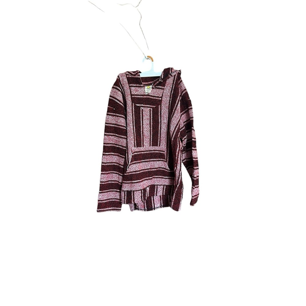 SunSpecs Sweater Mens Size XL Hooded Woven Baja Pullover with Front Pocket